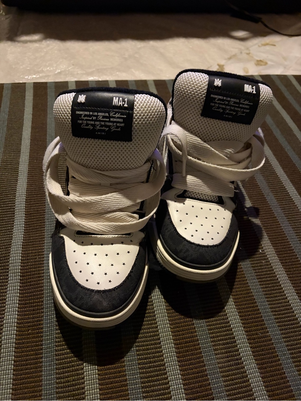 AMIRI Men's High-Top Boots in White and Black